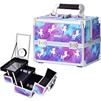 Maletín Maquillaje Profesional Estuche Caja Maquillaje Unicornio Maletín de Manicura Portátil Neceser Organizador de…